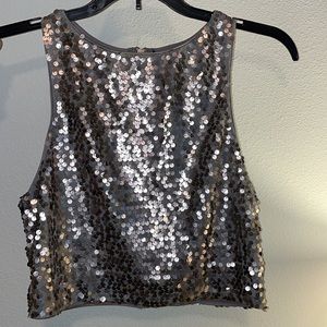 Sequin Crop Too